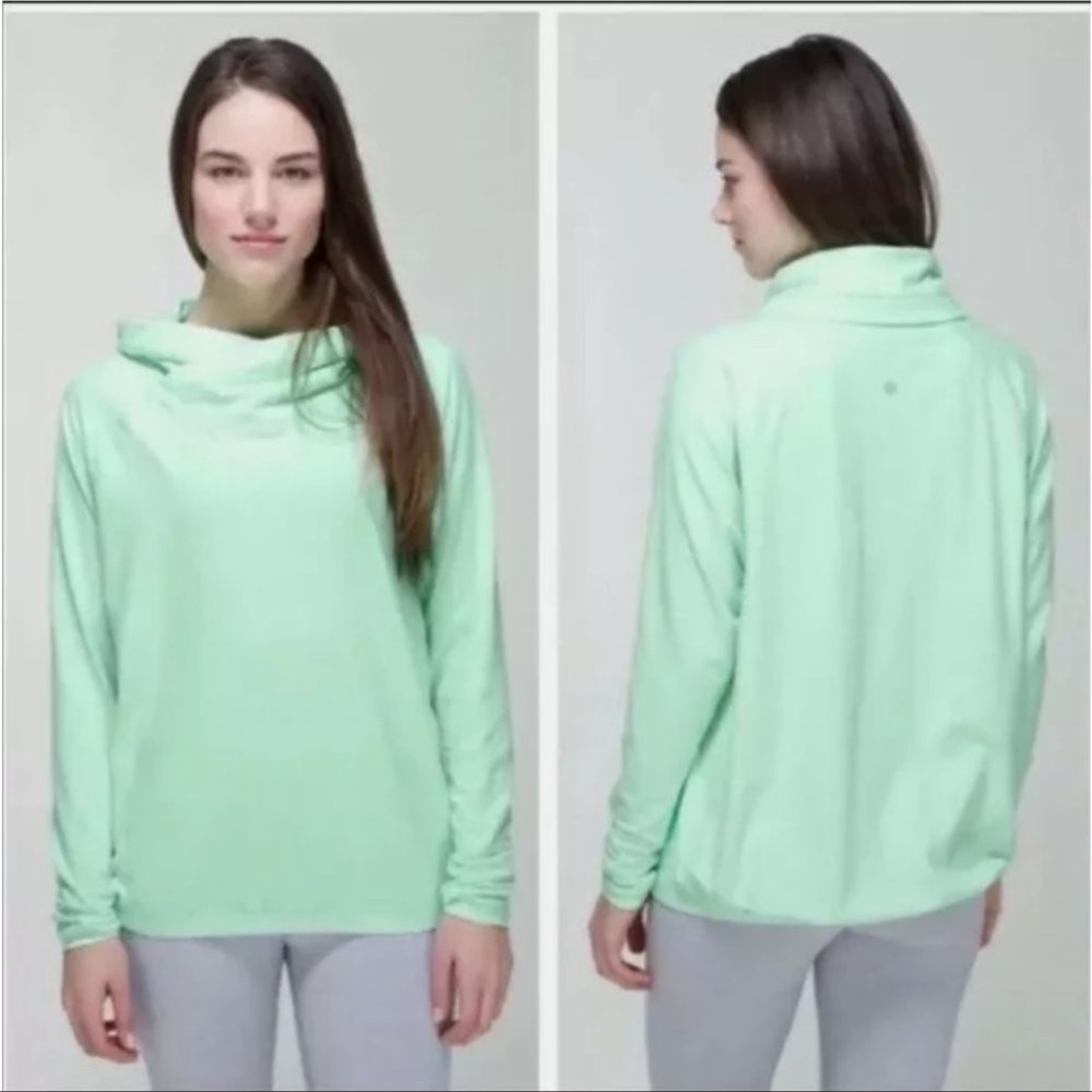 Lululemon Heart Healthy Pullover 6 Fresh Teal Mint, RULU Fabric, PERFECT! - Picture 1 of 10